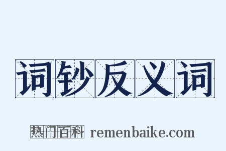 词钞反义词是什么意思的图片